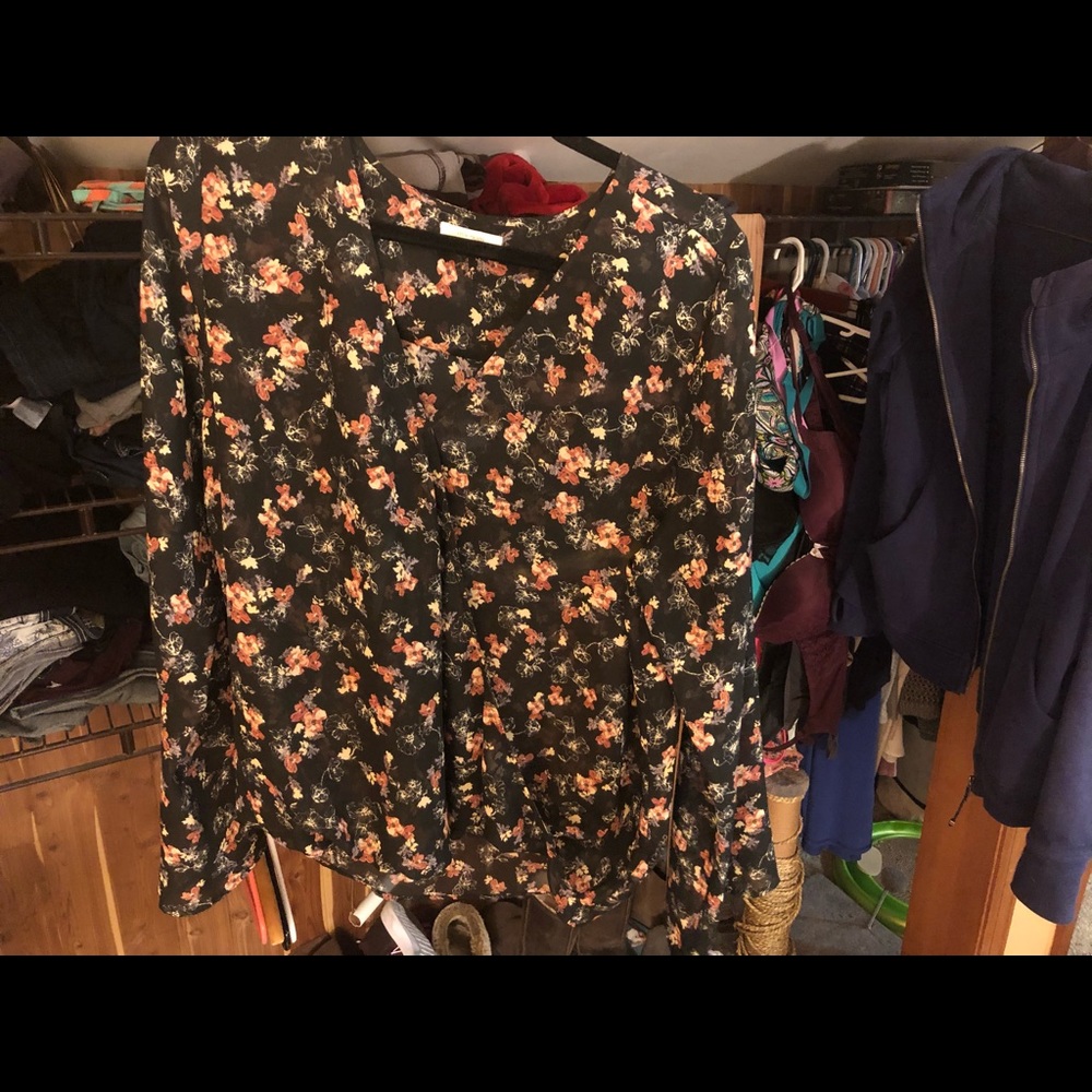 Maurice’s Sheer floral blouse